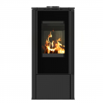 Wood burning steel stove KRATKI HATI &Oslash; 150 5,5 kW black thermotec must