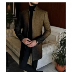 Kevadine uus meeste tasku mitmek&uuml;lgne igap&auml;evane retro p&uuml;stkrae keskmine pikk villane mantel meeste vabaaja mantel meeste riided L