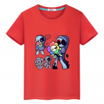 Dandys World prindiga T-s&auml;rk lastele poisile 10 aastat &Uuml;laosad 100% puuvillast multikatega anime l&uuml;hikese uhkusega t-s&auml;rk y2k one piece t&uuml;drukute riided 140 punane