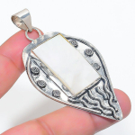 Mother Of Pearl Handmade 925 Sterling Silver Jewelry Pendant 2.84 f8v52