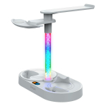 PS5 VR2 laadimisalus ja salvestusriiul RGB valgustusega VR2 silmamaski ja peakomplekti jaoks valge