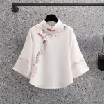 Naiste suvine Hanfu Tangi &uuml;likond: Tikanditega kaheosaline cheongsam komplekt, saadaval suured suurused L