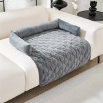 Paks sametist lemmikloomapadi diivanimatt libisemiskindel ruuduline koera-kassi puur diivanikate elutuppa pestav voodipadi kaitsja talvine S 75x75CM gray