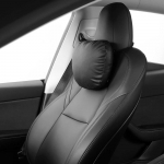 For Tesla Model Y/X/3/S Suede Headrest Neck Pillow Tesla Model 3 highland 2024 Car Neck Pillow for Traveling Model Y Model 3 Black 1PCS