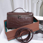 L19 Pealmine Kiht Krokodillimustriga Nahast Karbikott Gigi Sama Stiil L&otilde;unakotikott K&auml;ekott &Uuml;he &Otilde;laga Ristkeha V&auml;ike Kott 20x12x7cm