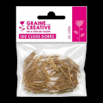 Sachet de 100 clous dor&eacute;s pour String Art 20mm - Graine cr&eacute;ative Dor&eacute;