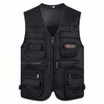 Mitmetaskuline meeste kevad-s&uuml;gis nelja hooaja vest vabaaja vest meeste vabaaja v&auml;li mitme taskuga kalastusfotograafia vest t&ouml;&ouml;riiete vest 4XL must