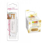 Colle alimentaire en tube + paillettes dor&eacute;es - SCRAPCOOKING - Blanc et dor&eacute;