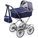 Nukuvanker - Bayer - Klassikaline Deluxe vanker - Sinine - 69 x 42 x 89 cm - Sobib 46 cm nukukatele sinine