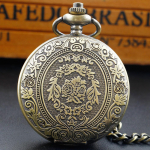 Kvartsk&auml;ekell taskukell kaelakee ripats kett ehted kingitus steampunk kell meestele naistele