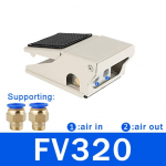 Pneumaatiline jalgpedaalventiil Silindri juhtimine 4F210-08L L&uuml;liti FV320 FV 420 4F210-08G Kaks asendit Viis &uuml;hendust only valve