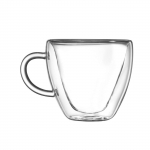 S&uuml;damekujuline p&otilde;letusvastane multifilmikujutisega topeltklaasist piima- ja kohvitass &uuml;mara suuga