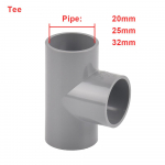 Sisediameeter 20 25 32mm PVC Toru &Uuml;hendusmuhv Sirge P&otilde;lv Tee Vee Toru Adapter Kodu Isetegemine Toru 3 4 5 6 Viisi I.D 25mm