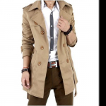 Meeste moe pikk mantel fliis villane jakk Slim Fit peacoat mantel L