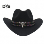 L&auml;&auml;ne kauboikaabu meestele naistele laia &auml;&auml;rega p&auml;ikesekaitse fedora rannakaabu villane kauboit&uuml;druku viltkaabu reguleeritava rihmaga S khaki