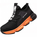 Meeste ohutusjalan&otilde;ud Terasnina Tossud Purunemisvastased T&ouml;&ouml;stuslikud T&ouml;&ouml;jalan&otilde;ud Kerged L&auml;bitorkekindlad T&ouml;&ouml;mehe Ohutussaapad Meeste Saapad 39 oranž