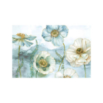 Moodsad lillelised valged sinised akvarellplakatid seinale, l&otilde;uendile maalitud pildid, elutoa sisustus, kodukaunistamine 20x30cm