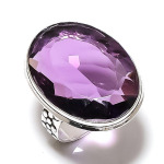 Amethyst Handmade 925 Sterling Silver Gift Jewelry Ring Size 10 j5k02