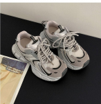 Retro Pariisi n&auml;ita jalgu v&auml;ike platvorm isa kingad naiste 2025 uus kevad ja s&uuml;gis kerge k&otilde;rguse suurendus mitmek&uuml;lgsed spordijalatsid 38 hall v&auml;rv