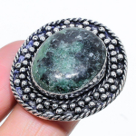 Ruby in Zoisite Gemstone Handmade Ethnic 925 Silver Gift Jewelry Ring Size 10 W4e54