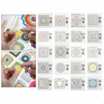 Granny Square Crochet Cards,20 Sheet Patterns,Learn to Crochets Starter Stitch
