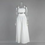 Naiste Elegantne Puuvillane Camisole Top Vabaaja Seelikusuit 2025 Kevad-Suve Mood &Uuml;hev&auml;rviline Seksikas &Uuml;mbritsev Vest Pikk Seelikusett S pruun