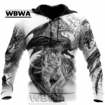 Kevads&uuml;gisene draakoni ja tiigri t&auml;toveeringud 3D Prindiga Unisex Deluxe Hoodie Meeste dressipluus T&auml;navar&otilde;ivad Pullover vabaaja jope dressikas M