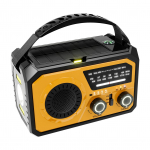 V&auml;litingimustes elluj&auml;&auml;mise ilmaradio AM/FM/WB NOAA p&auml;ikesepatarei k&auml;siv&auml;ndaga laetav akupank Bluetooth-&uuml;hilduv k&otilde;lar SOS-alarm kollane