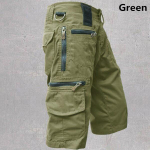 V&auml;listingimustes kasutatavad meeste veekindlad taktikalised l&uuml;hikesed p&uuml;ksid meestele L&uuml;hikesed p&uuml;ksid Mitme taskuga Cargo Quick Dry Shorts Suvised v&auml;lip&uuml;ksid vabaaja sirged p&uuml;ksid 4XL roheline