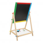 Kunstmolbert Laste Multifunktsionaalne Puidust Kaks &uuml;hes Kahepoolne Must Valge Joonistustahvel