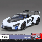 1/24 M&otilde;&otilde;tkava Mclaren Senna Superauto Sulamist Automaali Mudel, Simuleeritud Heli ja Valgusega V&otilde;idus&otilde;it, Laste M&auml;nguauto Kaunistused Poistele P&uuml;hadekingitused