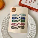 10 tk Uued Korea juuksen&otilde;elad lastele T&uuml;drukute Piimatee V&auml;rv Princess Barrettes Bang Side Clip Little Girl Juukseaksessuaarid