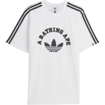BAPE x adidas T-s&auml;rk Valge/Must Unisex Streetwear JN7120 XS white