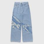 RogueWave Streetwear Madala V&ouml;&ouml;kohaga Laiade S&auml;&auml;ristega P&uuml;ksid Meestele Naistele Retro Sinised Harajuku Krokodilli Graafikuga L&otilde;dvad teksap&uuml;ksid Gooti Denim P&uuml;ksid 36