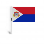 Drapeau Voiture - Saint-Martin - 14 x 21 cm - 20 t&uuml;kki - pol&uuml;ester - matt ja plastist