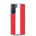 Coque T&eacute;l&eacute;phone Drapeau de l'Autriche Samsung Galaxy S21