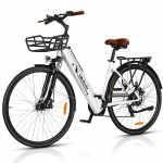 VARUN VARC7008 Female Style Urban Commuting Electric Bicycle With Seat 250W Motor 36V10Ah Battery City E-Bike 27.5 Inch Tire All-Terrain Electric Bike