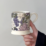 Retro Kirjanduslik Prantsuse Tr&uuml;kiga Kruus Loominguline Pastoraalne Stiil Taimne Lilleline Stiil Keraamiline Veetassikomplekt 300ml