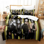 Kiss B&auml;ndi Voodipesukomplekt &Uuml;hekohaline Rockb&auml;ndi Tekikott Kahekohaline Queen King Twin Suurus Poistele T&auml;iskasvanutele Pehme Tekikoti Komplekt Kingitus 140x210cm 2pcs