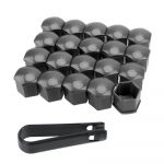 20 tk auto ratta mutrite katted 17mm/19mm/21mm auto rummu kruvikate must plastikust tolmuvastane auto ratta mutri polt katab rehvitarvikud 17mm