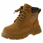 2024 Laste L&uuml;hikesed Saapad T&uuml;drukutele Poistele Talv Uus Mood Korea Stiil Pehme Paksu P&otilde;hjaga Libisemisvastased Mitmek&uuml;lgsed Lukuga Kingad 26 kollane