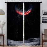 E-EvangelionS Shades Kaasaegsed elutoa kardinad kaamera akende kardinad Halloweeni kaunistamiseks kodu interj&ouml;&ouml;ri kardinad 2 t&uuml;kki W60xH90cmx2pcs-CL