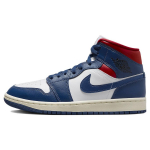 Air Jordan 1 Mid French Blue Naiste Tossud Valge Gym-Red Sail BQ6472-146 35.5