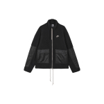 Nike Kontrastv&auml;rvi Logo Tikitud Fliisist Kraega Jakk Meeste Jakid Must DV8183-010 M black