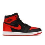 Air Jordan 1 Retro High OG Satiin Bred 2023 Naiste Tossud Must &Uuml;likooli-Punane Valge FD4810-061 42.5