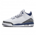 Air Jordan 3 Retro GS Midnight Navy Laste tossud White Cement-Grey Black DM0967-140 35.5