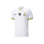Puma Ghana Koduvorm 22/23 Koopia S&auml;rk Qatar Maailmameistriv&otilde;istluste Logo Tr&uuml;kiga V-kaelusega L&uuml;hikeste varrukatega Jalgpallis&auml;rk Meeste s&auml;rk Valge 765780-01 XL