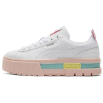 Puma Mayze Pop Retro Paks Tald K&otilde;rgust Lisavad Hingavad Madalad Tossud Naiste tossud White Lotus-Pink 381889-01 37