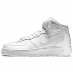 Nike Air Force 1 Mid 07 Nahast 'Triple White' Naiste Tossud 366731-100 36