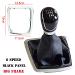 Sobib Ford Focus 2 MK2 FL C-MAX 06-11 MK3 MK4 Galaxy Manuaalk&auml;igukasti 5/6-k&auml;iguline k&auml;igukangi nupp ja nahast kate black